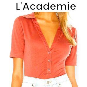 Revolve L'Academie Fernande Lyocell Top Deep Sea Coral M
